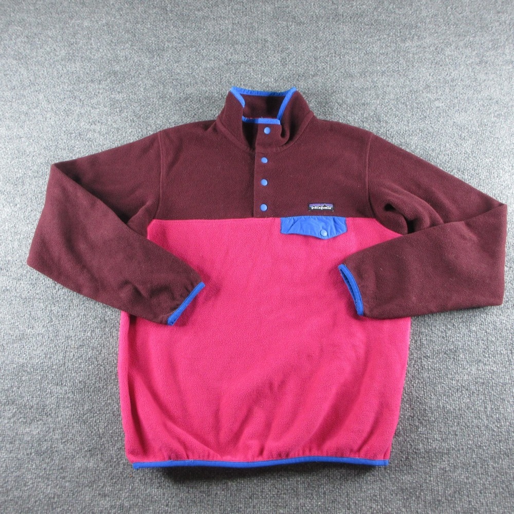 Patagonia Jacket Womens M Pink Synchilla‎ Fleece Snap-T Pullover Outdoor Hiking